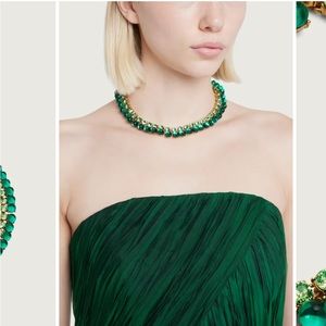 Oscar De La Renta Cabochon Necklace Choker